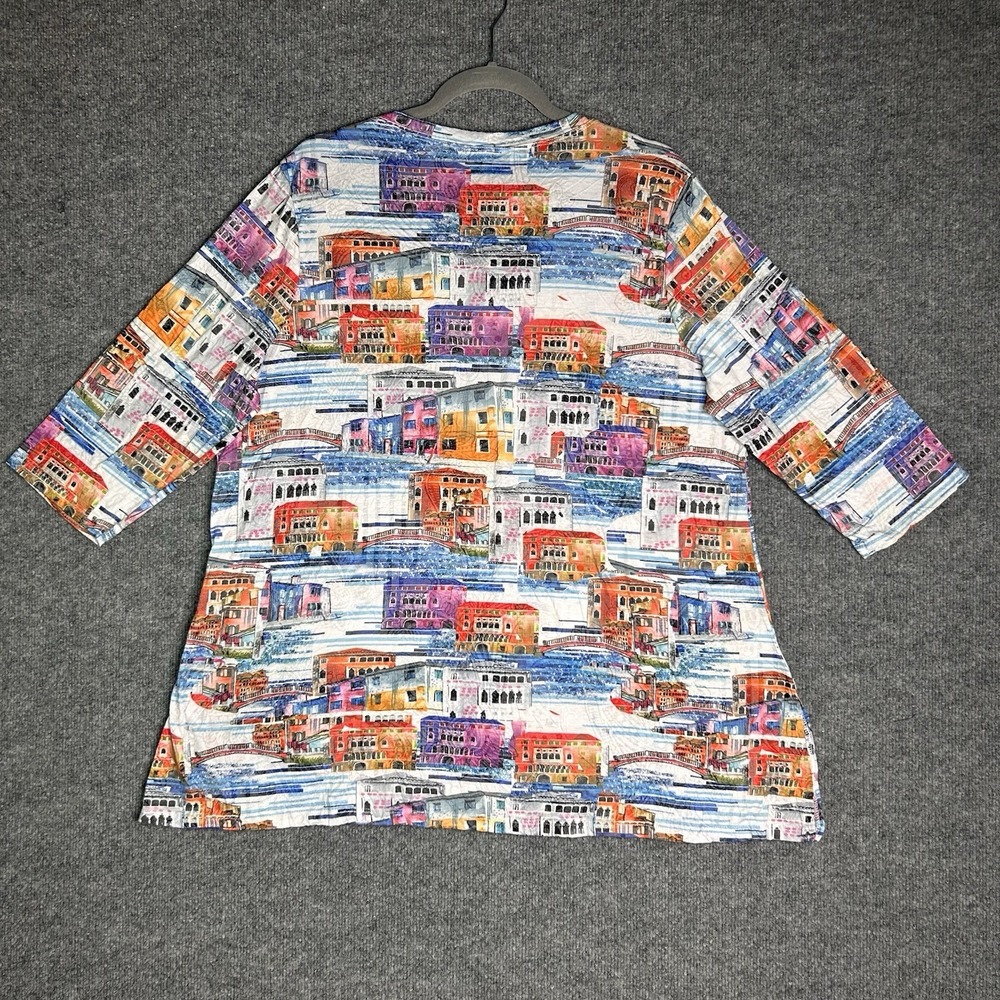 Shana Tunic Top Art To Wear‎ Size Large Artsy Colorful Venice - Picture 2 of 8